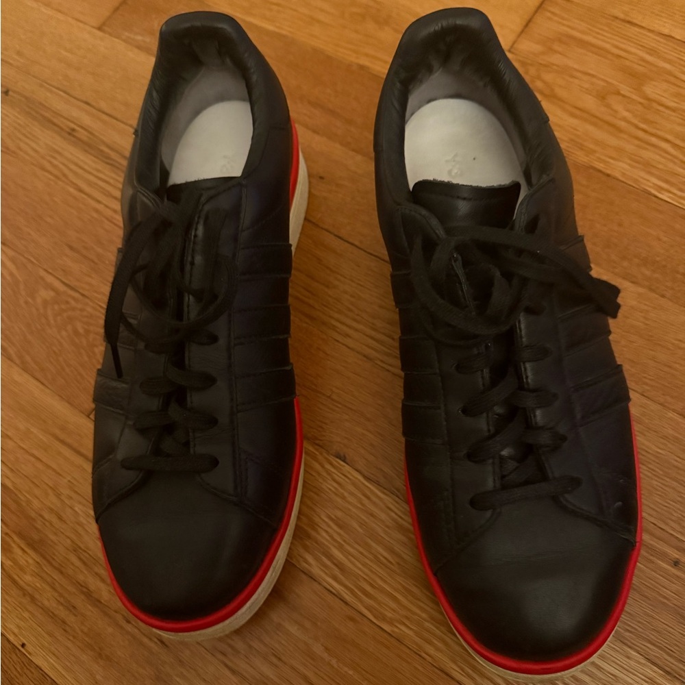 Y-3 Black and Red Minimalist Sneakers